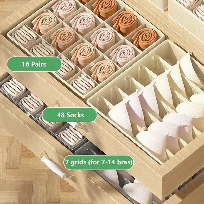1-2Pcs Non-woven Fabric Underw - Sock Organizer Tray review and price