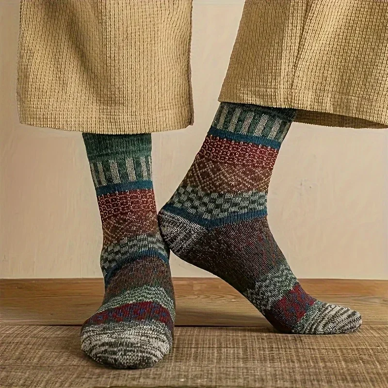 5 pairs of retro ethnic style  - Thermal Sock Winter review and price