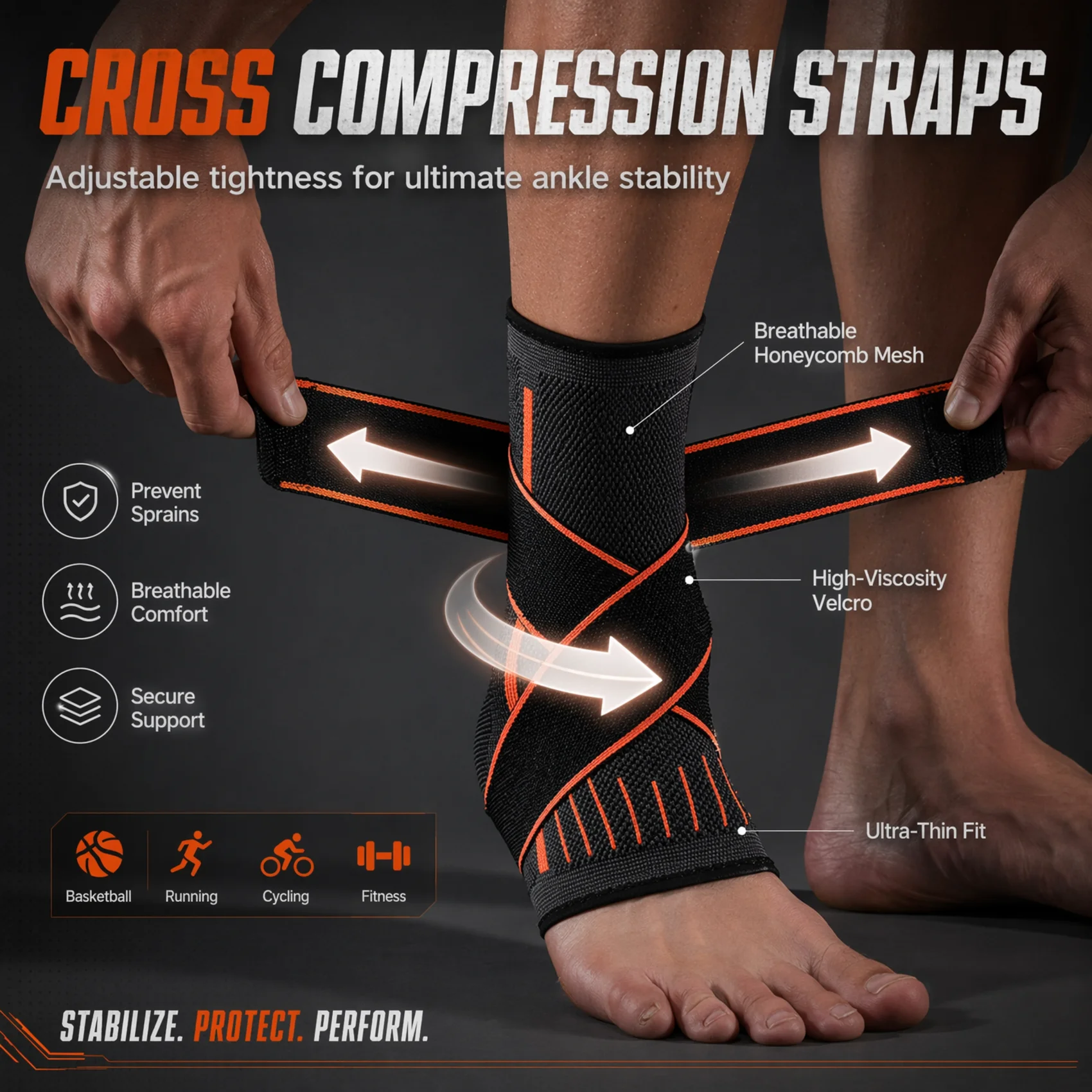 Breathable Compression Ankle B - Ankle Brace Sock review and price