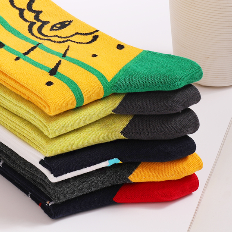 5Pairs Mens Fun Dress Socks, P - Cotton Crew Sock Pack review and price
