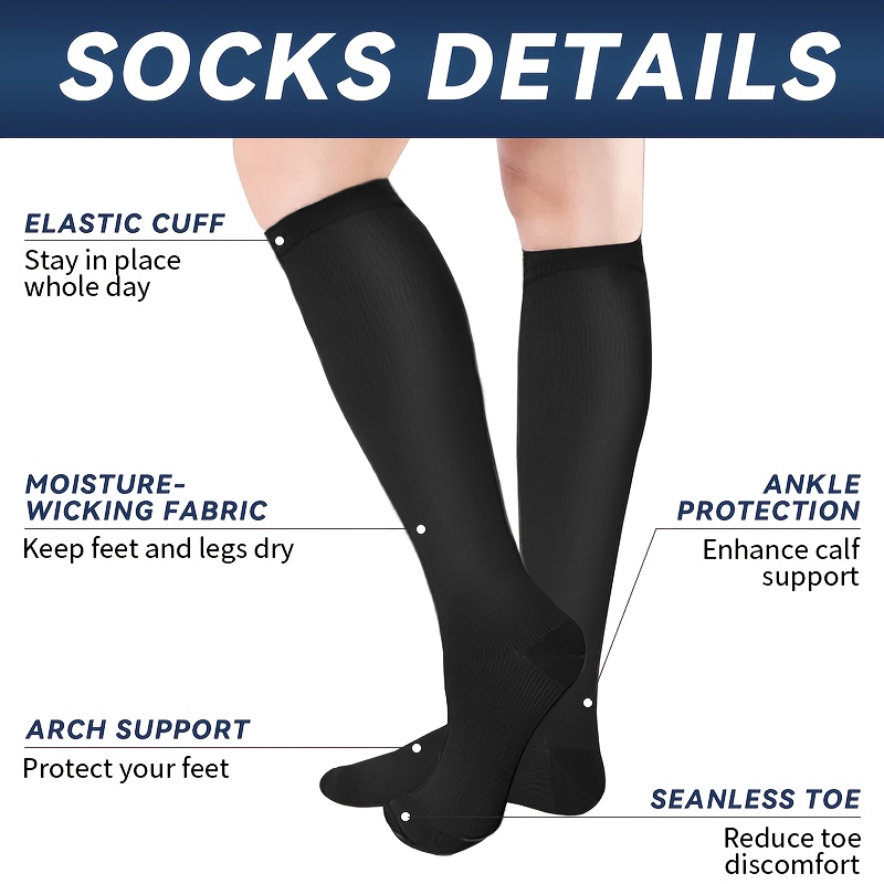 6 Pairs Mid-Calf Compression S - Wool Hiking Sock review and price