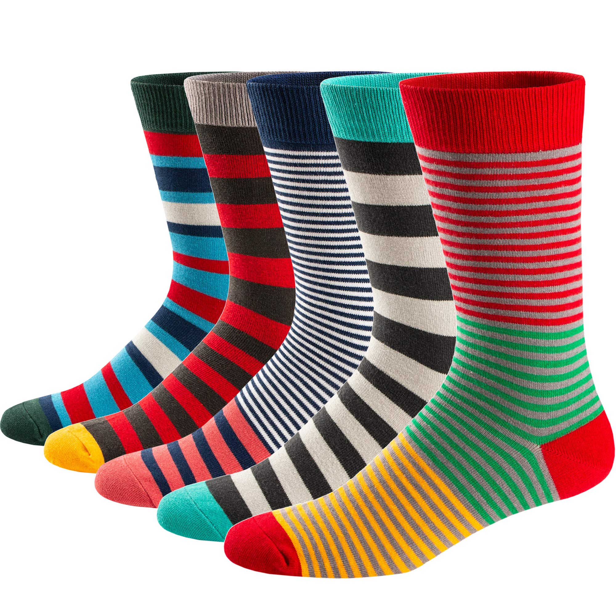 5Pairs Mens Fun Dress Socks, P - Cotton Crew Sock Pack review and price