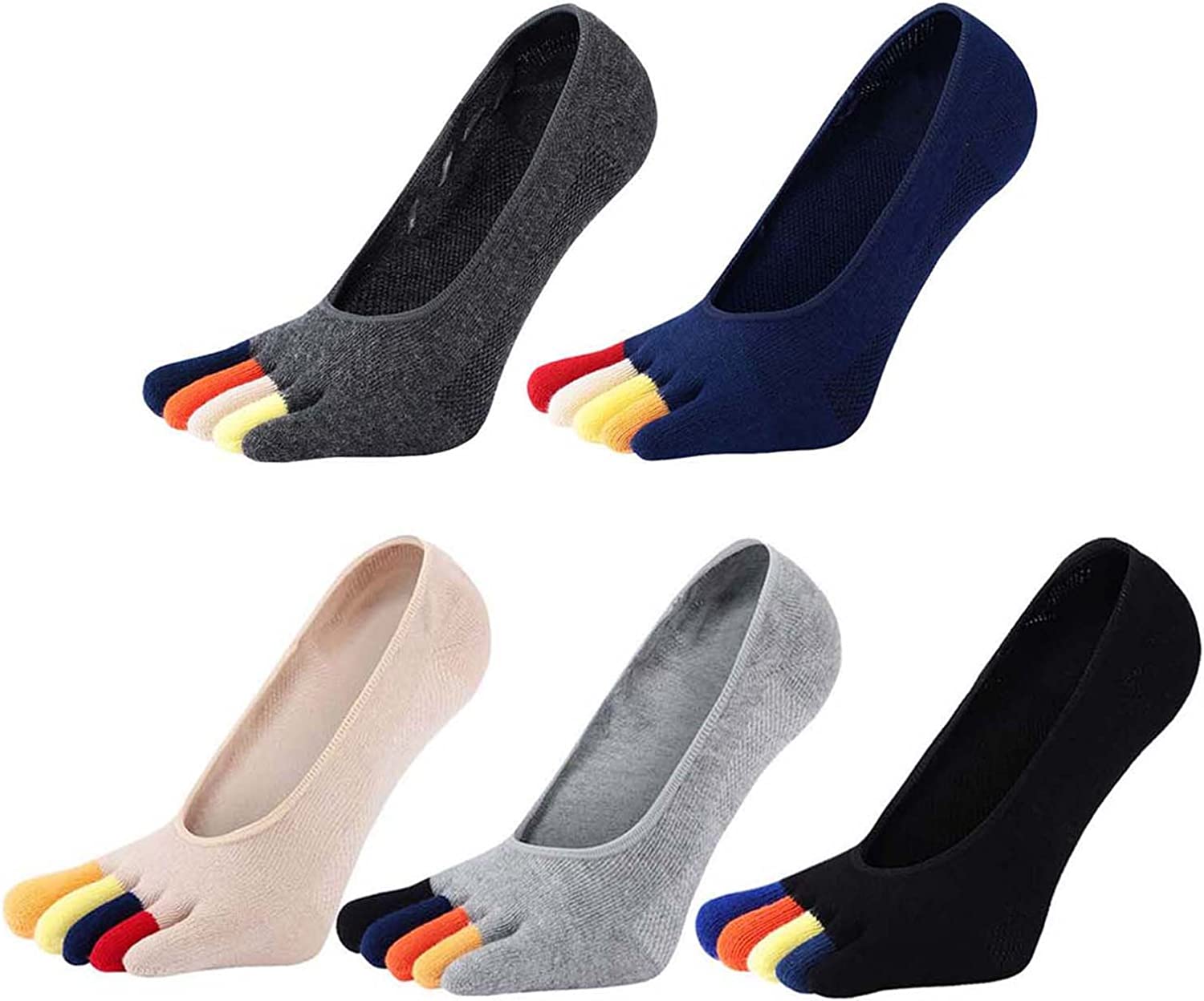 5 Pairs Colorful Loafer Socks  - Invisibility Sock Loafer review and price