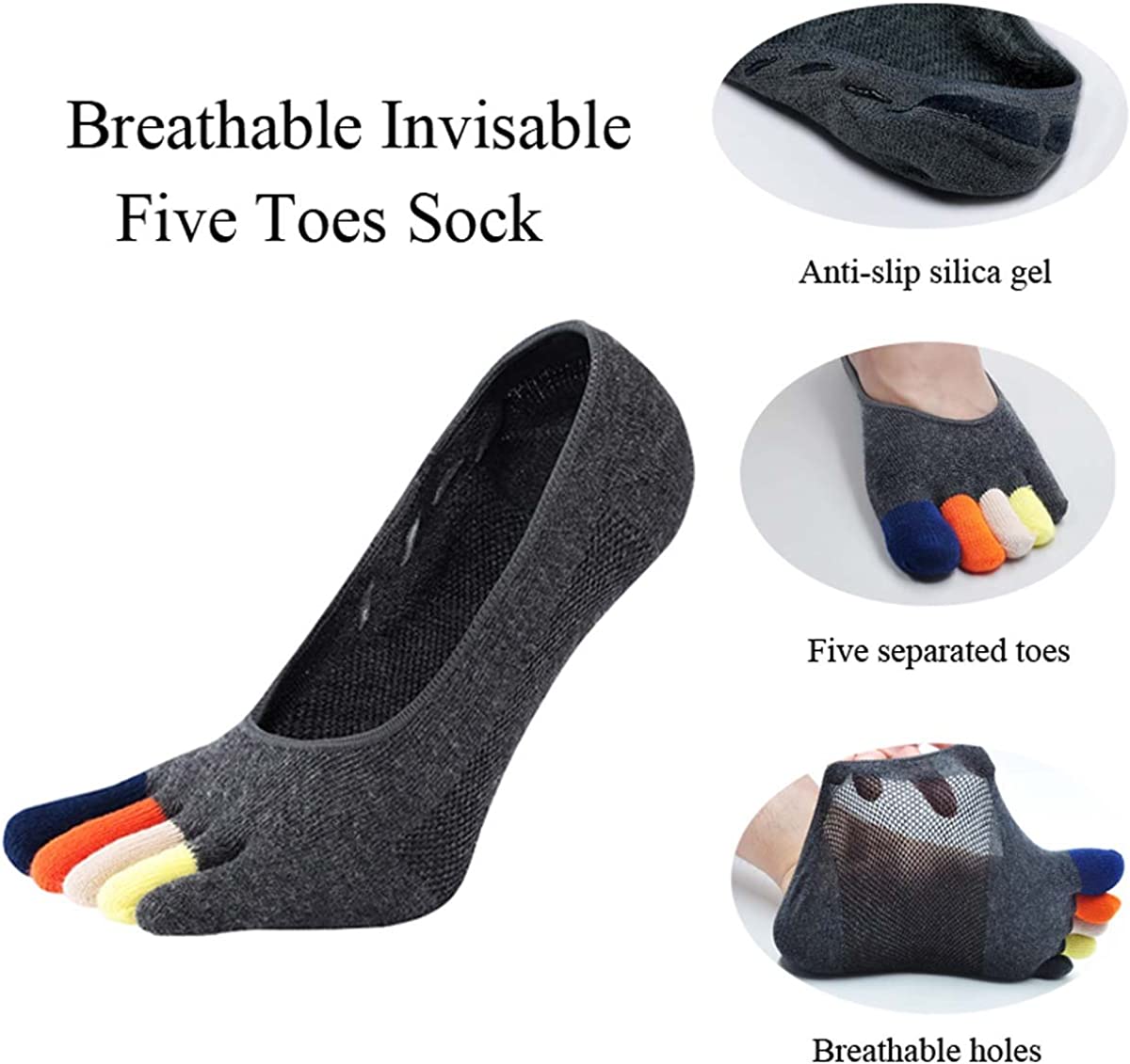 5 Pairs Colorful Loafer Socks  - Invisibility Sock Loafer review and price