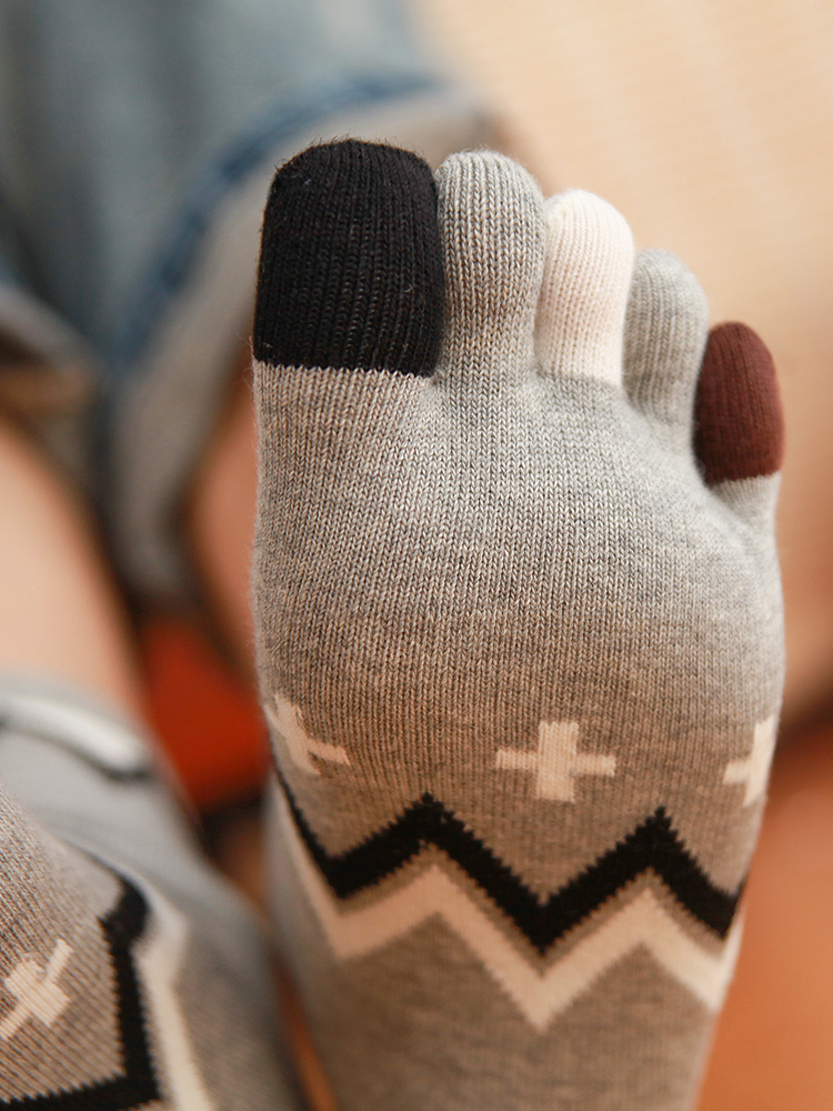 5 Pairs Four-season Pure Cotto - Toe Sock Split review and price