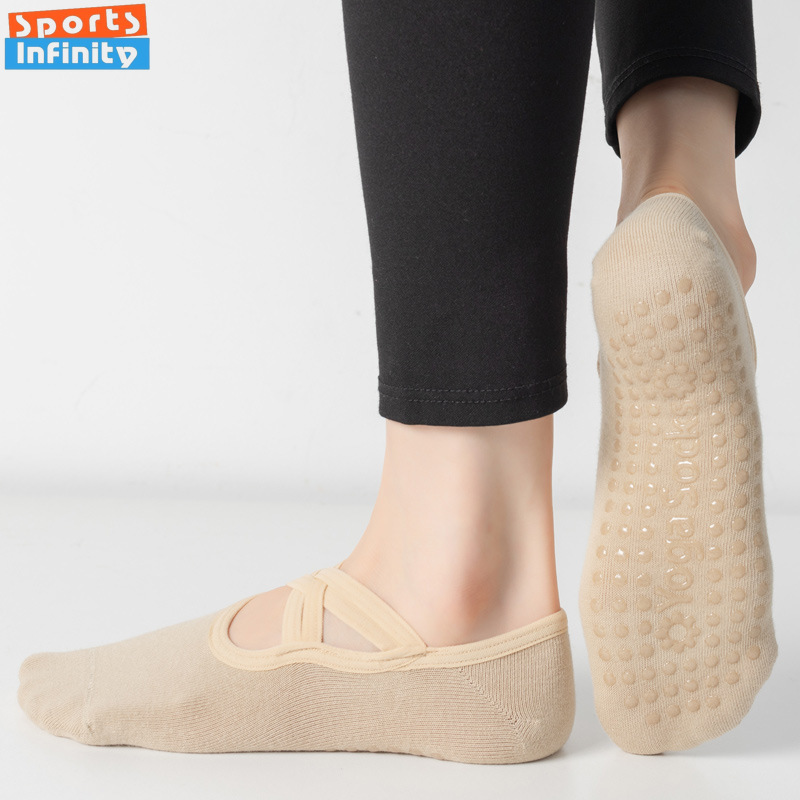 Fashion Cross Straps Backless  - Grip Sock Yoga review and price