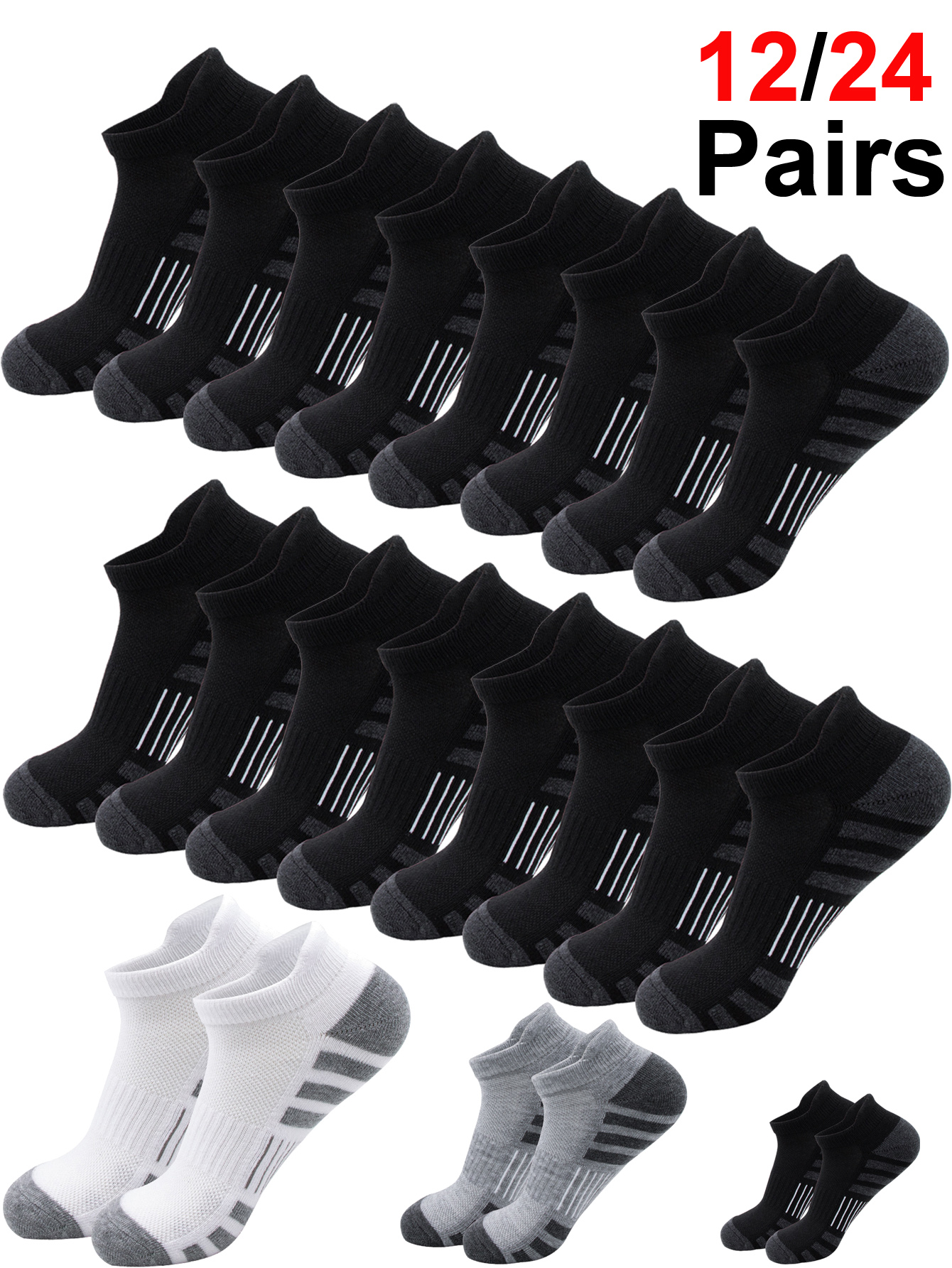 12/24 Pairs Cushioned Breathab - Athletic Sock Cushion review and price