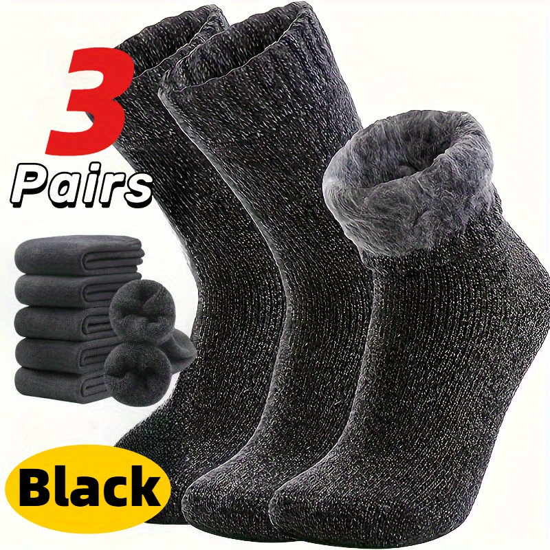 Three Pairs of Men'S Black Soc - Thermal Sock Winter review and price