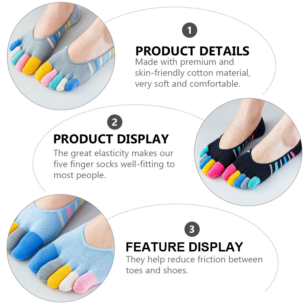 5Pairs Yoga Toe Socks Women In - Invisibility Sock Loafer review and price