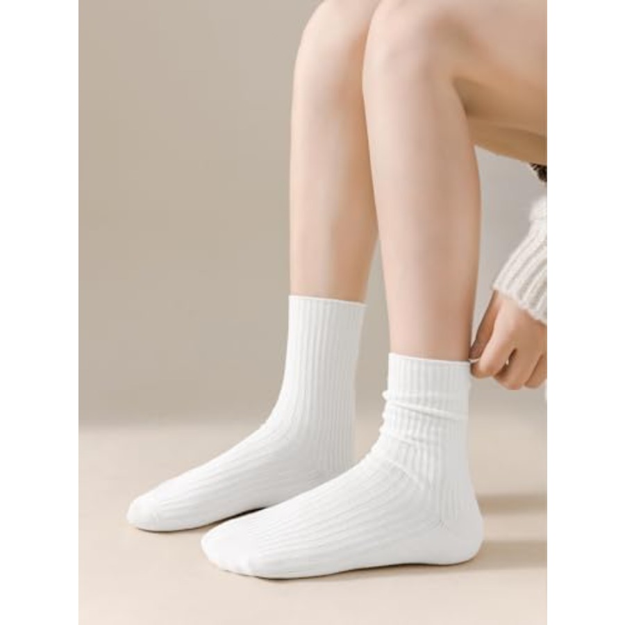 DOKUTOKU Womens Crew Socks Siz - Cotton Crew Sock Pack review and price
