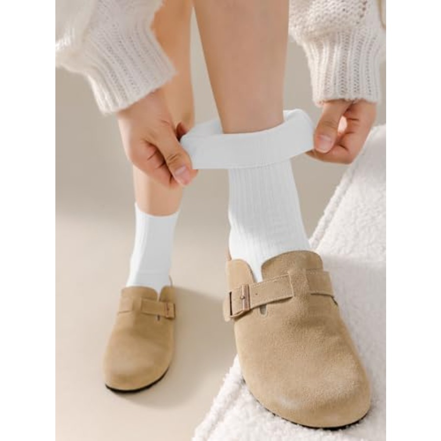 DOKUTOKU Womens Crew Socks Siz - Cotton Crew Sock Pack review and price